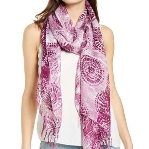 Painted Linen Blend Scarf